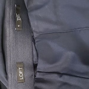Loft Navy Pants, high waist, curvy, 10P